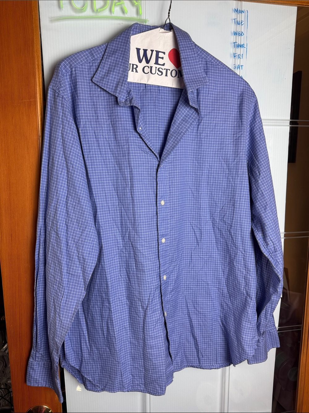 Polo by Ralph Lauren Blue Checkered Button-Down Dress Shirt